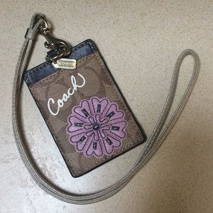 Coach wristlet ID holder